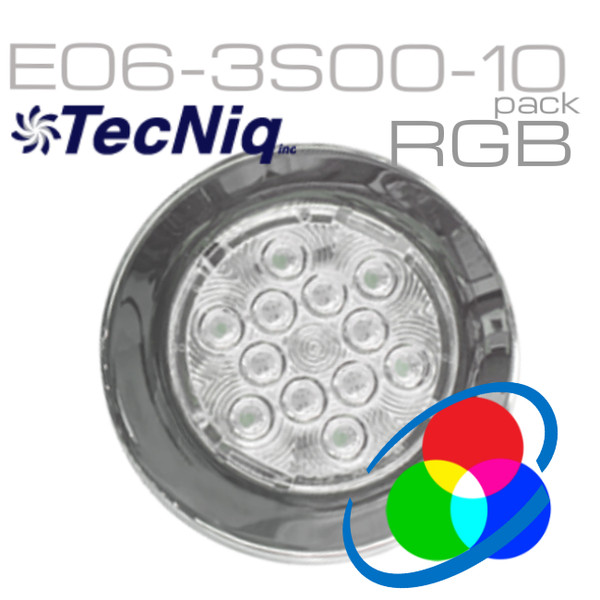 E06-3S00-1 RGB Silho-X 4" Interior Lights TecNiq 10 Pack