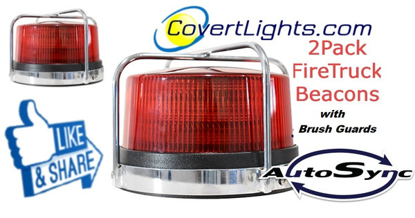 2 Pack Public Safety K10  Autosync Beacons & Brush Guards