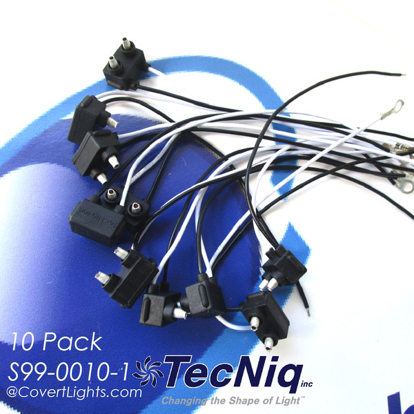 TecNiq S99-0010 2-Pole Wires for Side Marker Lights 10 Pack