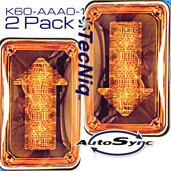 2 Pack  K60-AAA0-1 TecNiq  AMBER Arrow MASK AutoSYNC  AMBER Lens