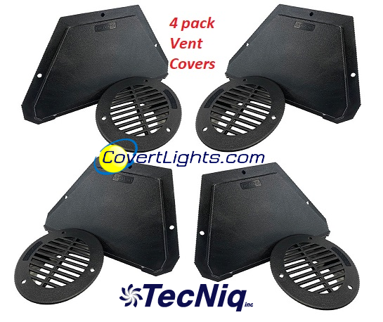 Vent Covers TecNiq RV Truck Cargo Work Trailer Side Air Vents  Set of 4