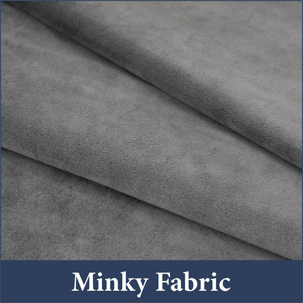 Minky fabric swatch. One of two fabrics on the Tuc Kids Warm Weighted Blanket.