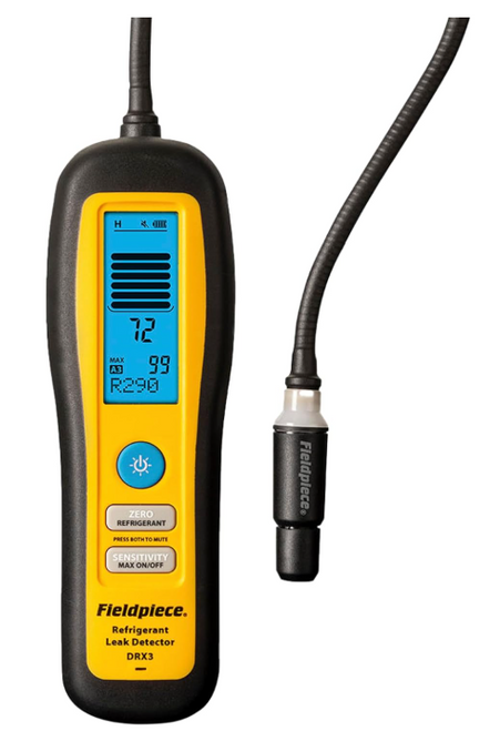 Fieldpiece - DRX3 – Refrigerant & Combustible Gas Leak Detector - Detects A3, A2L, A1 Refrigerants and Combustible Gases - Lightweight HVAC Tool