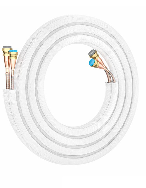 MRCOOL DIY 5th Gen 50 Ft. Pre-Charged Quick Connect Line Set with DIY Pro Cable, 3/8" x 5/8", for DIY 24K & 36K Mini Split Indoor Air Handler (DIY50-3858C-O)
