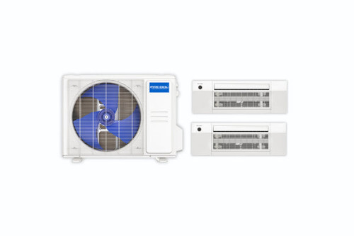 MRCOOL MRCOOL DIY 5th Gen 2-Zone 24,000 BTU Ceiling Cassette Ductless Mini Split Air Conditioner & H