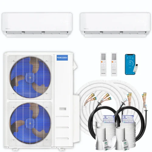 MRCOOL MRCOOL DIY 5th Gen 2-Zone 36,000 BTU Ductless Mini Split Air Conditioner & Heat Pump with 25f