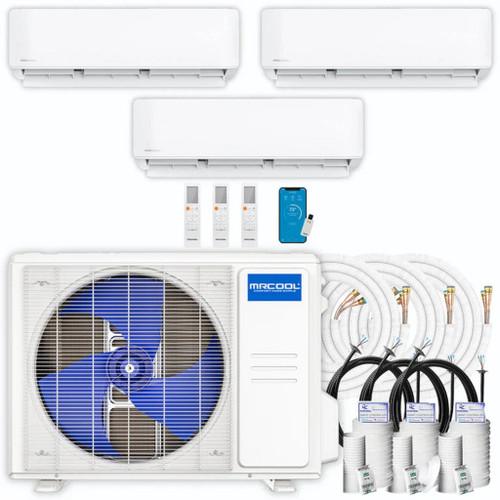 MRCOOL MRCOOL DIY 5th Gen 3-Zone 21,000 BTU Ductless Mini Split Air Conditioner & Heat Pump with 16f