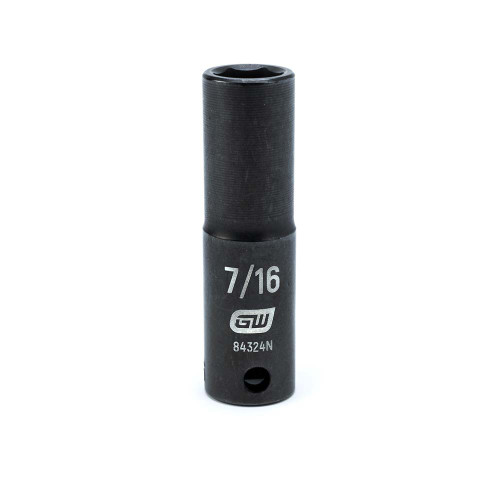 GEARWRENCH Impact Socket: 3/8"" Drive, 7/16"" Socket, Hex Drive HVAC part