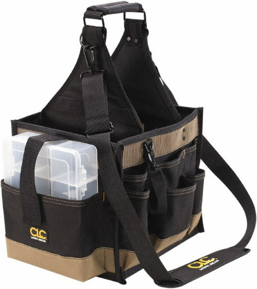 Tool Bags & Totes: Holder Type: Tool Bag; Material: Polyester; Color: Black; For Use With: Electrician's Tools