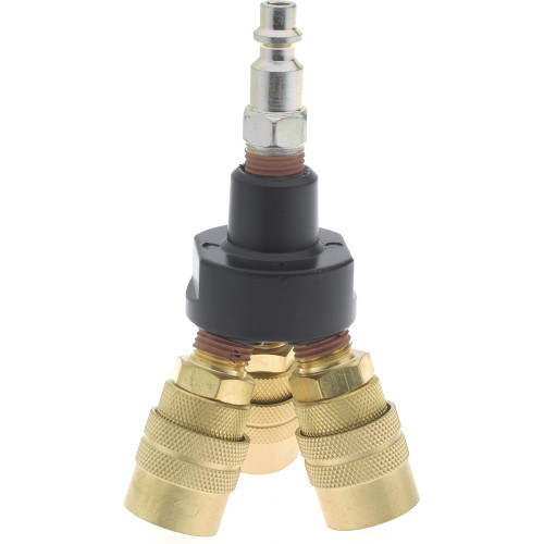 Value Collection Manifold: 1/4"" Inlet, 1/4"" Outlet, 1 Inlet Port, 3 Outlet Ports, 3"" OAL, 3"" OAW