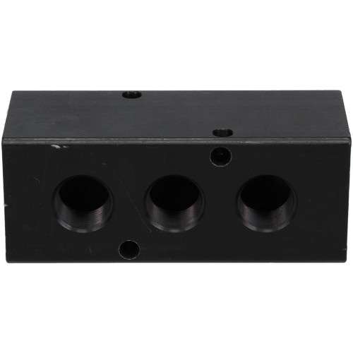 Manifold: 1/2"" Inlet, 3/8"" Outlet, 2 Inlet Ports, 3 Outlet Ports, 3.75"" OAL, 1.5"" OAW, 1-1/2"" OAH