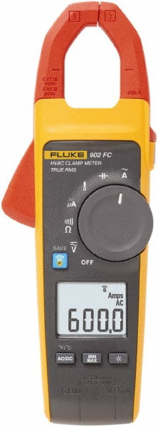 HVAC Clamp Meter: CAT III & CAT IV, 1.1811" Jaw, Clamp On Jaw