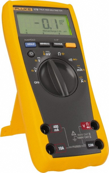 CAT III & CAT IV, Auto Ranging Digital Manual Ranging & True RMS Multimeter: 1,000 VAC/VDC