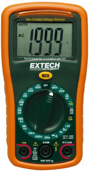 CAT III, Digital & Manual Ranging Multimeter: 600 VAC/VDC
