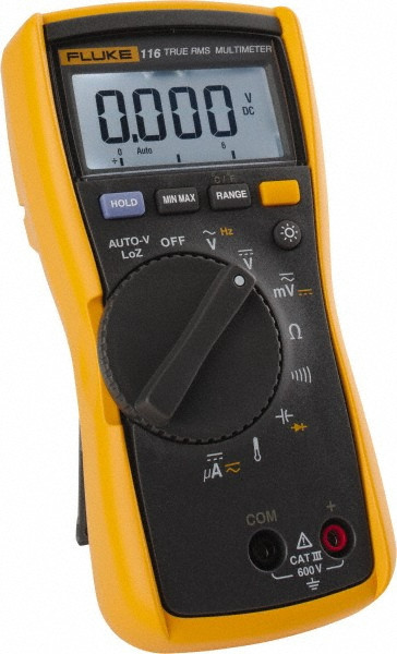 CAT III, Auto Ranging Digital Manual Ranging & True RMS Multimeter: 600 VAC/VDC