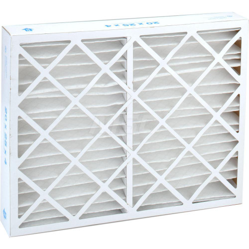 Pleated Air Filter: Wire-Backed Pleated, MERV 10, Synthetic, 55% Efficient, 20" High, 25" Wide, 4" Deep (Min. Order: ...