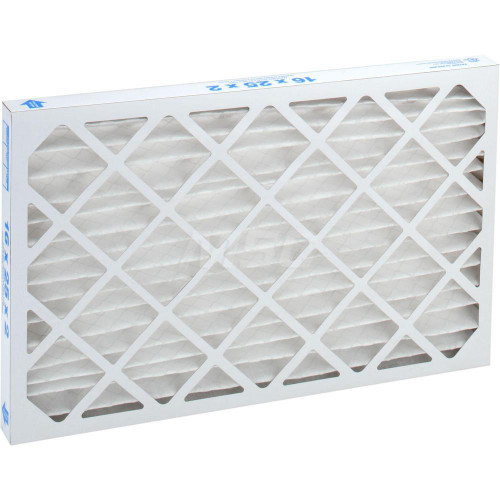 Pleated Air Filter: Wire-Backed Pleated, MERV 10, Synthetic, 55% Efficient, 16" High, 25" Wide, 2" Deep (Min. Order: ...