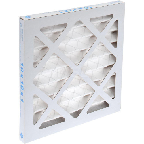 Pleated Air Filter: Wire-Backed Pleated, MERV 8, Synthetic, 35% Efficient, 10" High, 10" Wide, 1" Deep (Min. Order: 1...