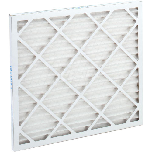 Pleated Air Filter: Wire-Backed Pleated, MERV 8, Synthetic, 35% Efficient, 18" High, 20" Wide, 1" Deep (Min. Order: 1...