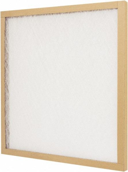 Pleated Air Filter: Panel, MERV 4, Fiberglass, 20% Efficient, 12" High, 12" Wide, 1" Deep (Min. Order: 12 Filters)