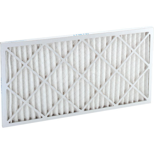 Pleated Air Filter: Wire-Backed Pleated, MERV 8, Synthetic, 35% Efficient, 16" High, 30" Wide, 1" Deep