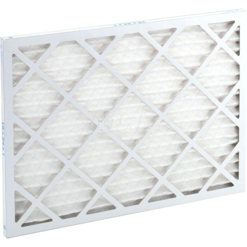 Pleated Air Filter: Wire-Backed Pleated, MERV 8, Synthetic, 35% Efficient, 18" High, 24" Wide, 1" Deep