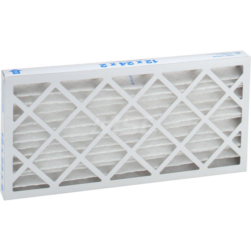 Pleated Air Filter: Wire-Backed Pleated, MERV 10, Synthetic, 55% Efficient, 12" High, 24" Wide, 2" Deep