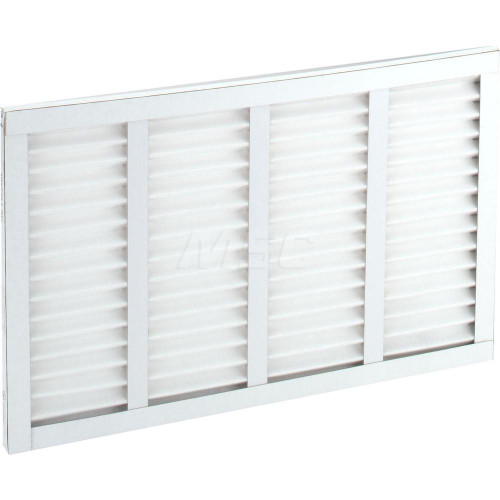 Pleated Air Filter: Wireless Pleated, MERV 8, Synthetic, 35% Efficient, 16" High, 25" Wide, 1" Deep