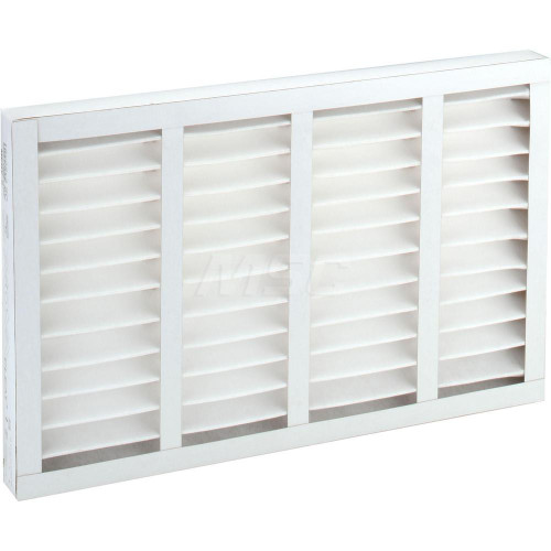 Pleated Air Filter: Wireless Pleated, MERV 8, Synthetic, 35% Efficient, 16" High, 25" Wide, 2" Deep