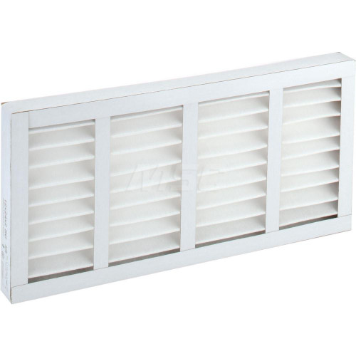 Pleated Air Filter: Wireless Pleated, MERV 8, Synthetic, 35% Efficient, 12" High, 24" Wide, 2" Deep