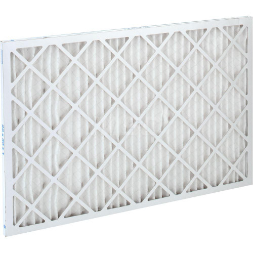 Pleated Air Filter: Wire-Backed Pleated, MERV 10, Synthetic, 55% Efficient, 20" High, 30" Wide, 1" Deep