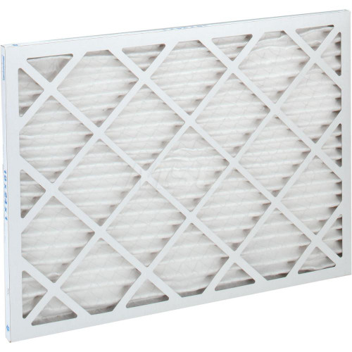 Pleated Air Filter: Wire-Backed Pleated, MERV 10, Synthetic, 55% Efficient, 18" High, 24" Wide, 1" Deep