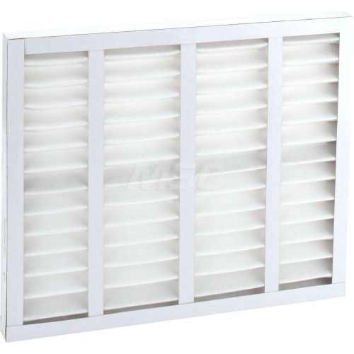 Pleated Air Filter: Wireless Pleated, MERV 8, Synthetic, 35% Efficient, 20" High, 24" Wide, 2" Deep