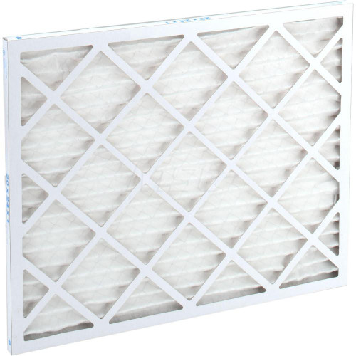 Pleated Air Filter: Wire-Backed Pleated, MERV 8, Synthetic, 35% Efficient, 20" High, 24" Wide, 1" Deep