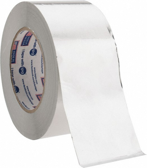 Intertape Silver Aluminum Foil Tape: 60 yd Long, 2-1/2" Wide, 4.6 mil Thick