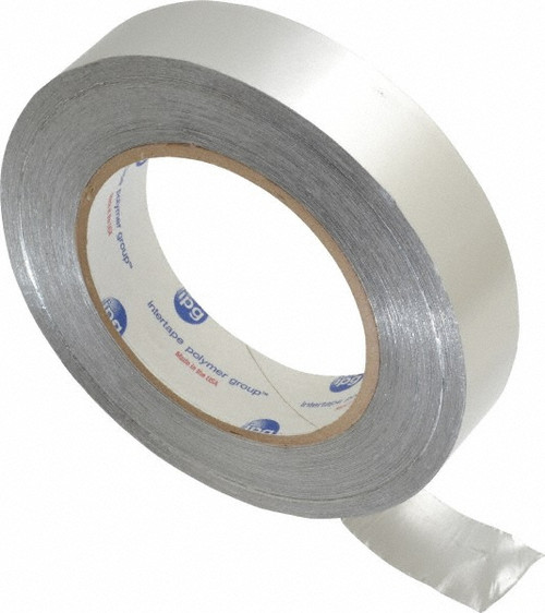 Intertape Silver Aluminum Foil Tape: 60 yd Long, 1" Wide, 6.1 mil Thick