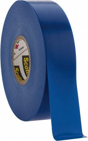 3M Blue Electrical Tape 3/4 inch wide, 66 feet long, 7 mil thick for HVAC and electrical insulation