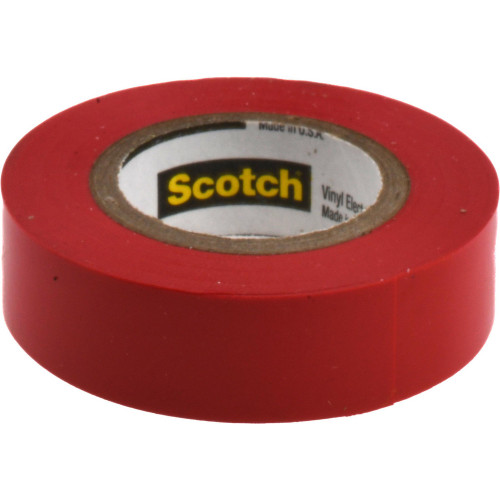 3M red electrical tape 1/2 inch wide 20 feet long medium temperature insulation tape