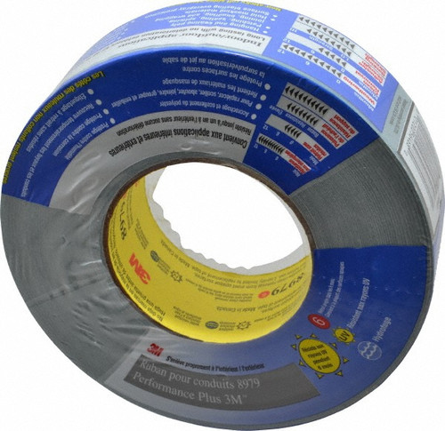 3M 2 inch wide blue polyethylene foam duct tape for HVAC duct sealing and repair