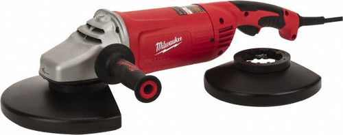 Milwaukee Tool corded angle grinder with 7 to 9 inch wheels and 6,000 RPM for heavy-duty HVAC metal cutting