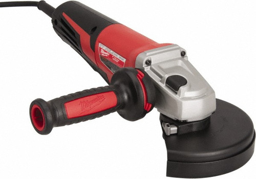 Milwaukee Tool 6 inch corded angle grinder with 9,000 RPM and paddle lock-on switch for HVAC metal cutting