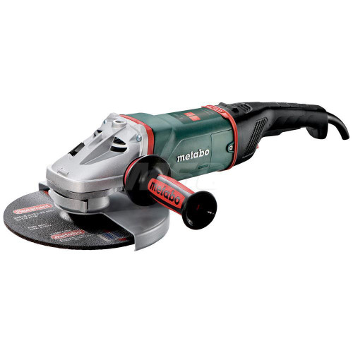 Metabo 9 inch corded angle grinder with 6,600 RPM and 15A motor for HVAC and industrial metalwork
