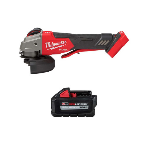 Milwaukee M18 FUEL 4-1/2 and 5 inch variable speed cordless angle grinder with high output battery for HVAC