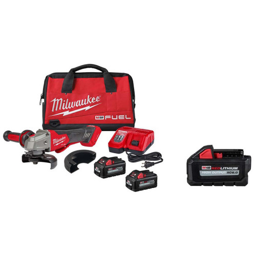 Milwaukee M18 FUEL cordless 4.5 inch braking angle grinder with ONE-KEY paddle switch for HVAC