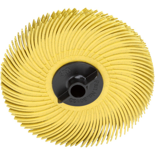 3M - Radial Bristle Brush: 3" Dia, 3/8" Center Hole, Ceramic