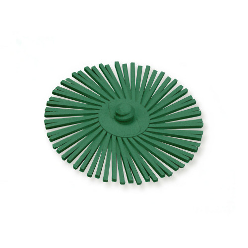3M - Radial Bristle Brush: 3" Dia, Roloc Type TR, Ceramic Aluminum Oxide