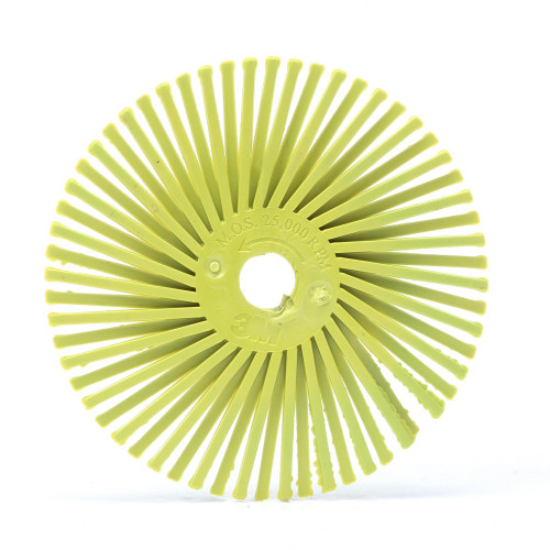 3M - Radial Bristle Brush: 3" Dia, 3/8" Center Hole, Ceramic