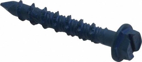 ITW Buildex - Concrete & Masonry Fastener: 3/16" Dia, 1-1/4" Length Under Head, Hex Drive