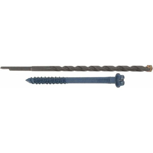 ITW Buildex - Concrete & Masonry Screw: 1/4" Dia, 3-1/4" OAL