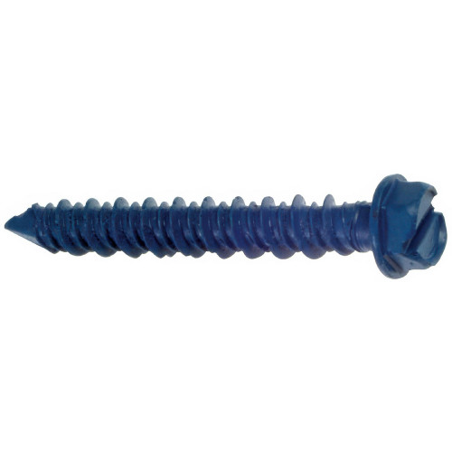 ITW Buildex - Concrete & Masonry Screw: 1/4" Dia, 3-3/4" OAL